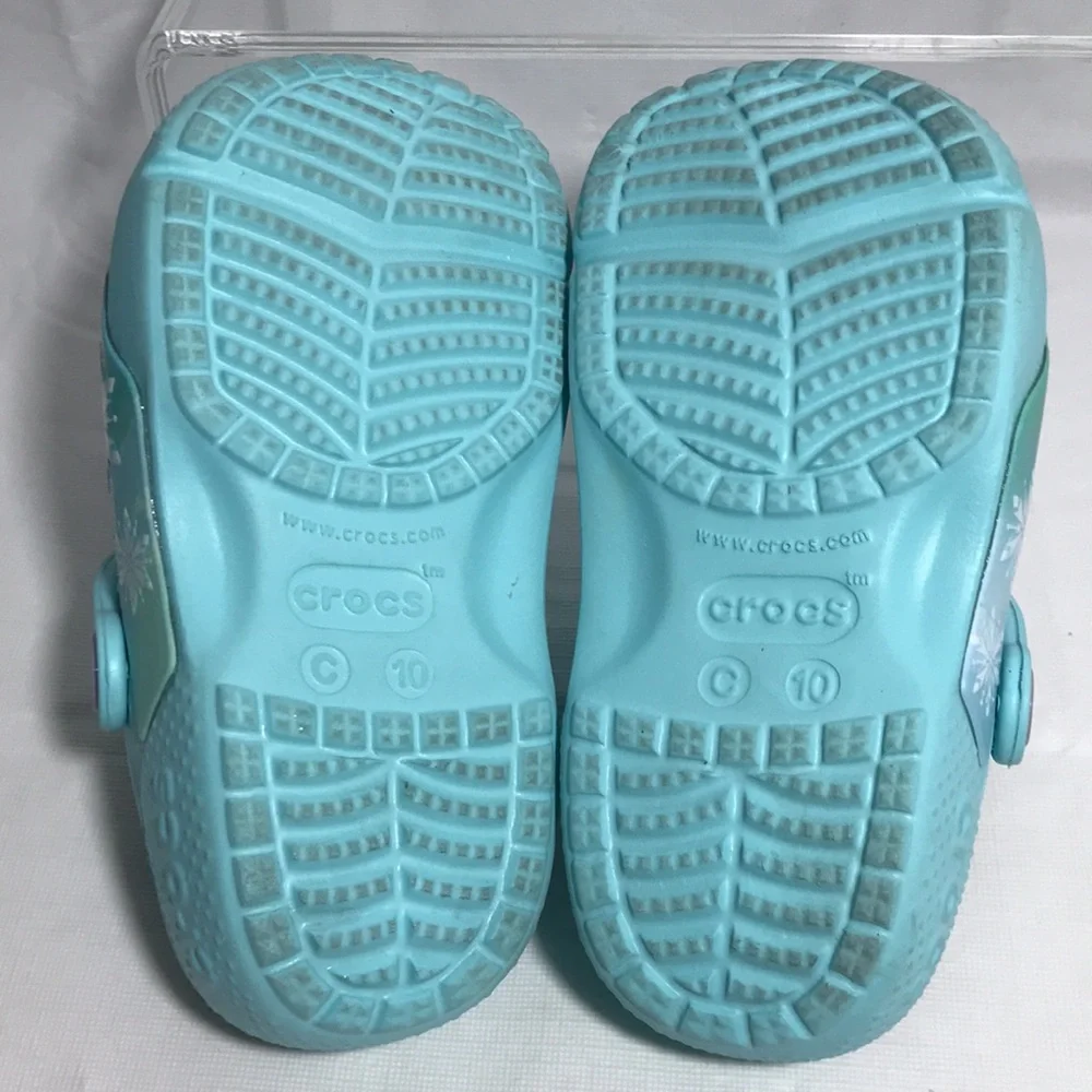Disney Frozen 2 Baby Blue Crocs Clogs Shows Size C10 Children’s